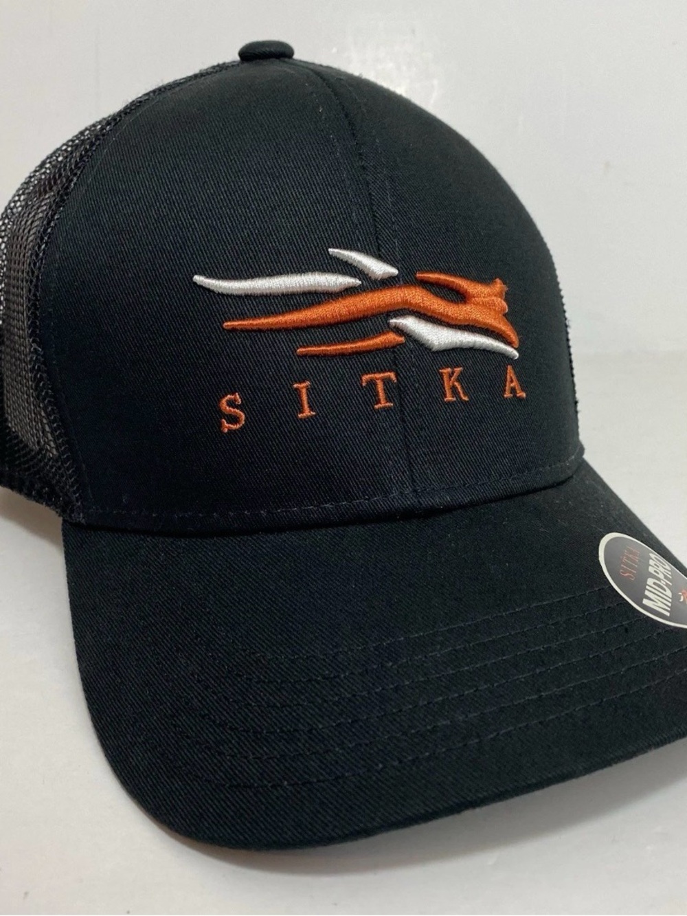 Sitka Icon Mid Pro SnapBack Trucker Baseball Hat Cap Mesh Black Hunting NEW